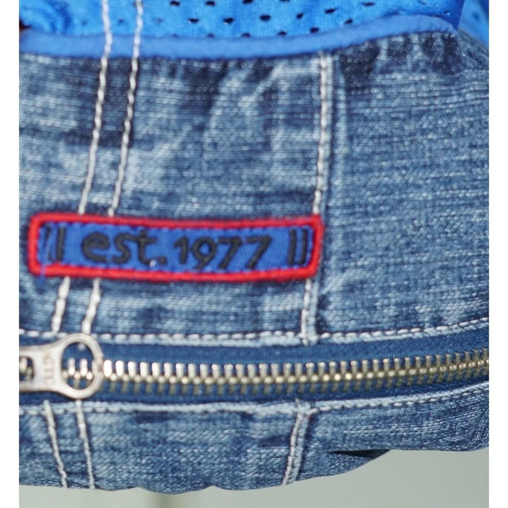New Jersey Nets 77 NBA Denim Jean Jacket Size L - Picture 7 of 8